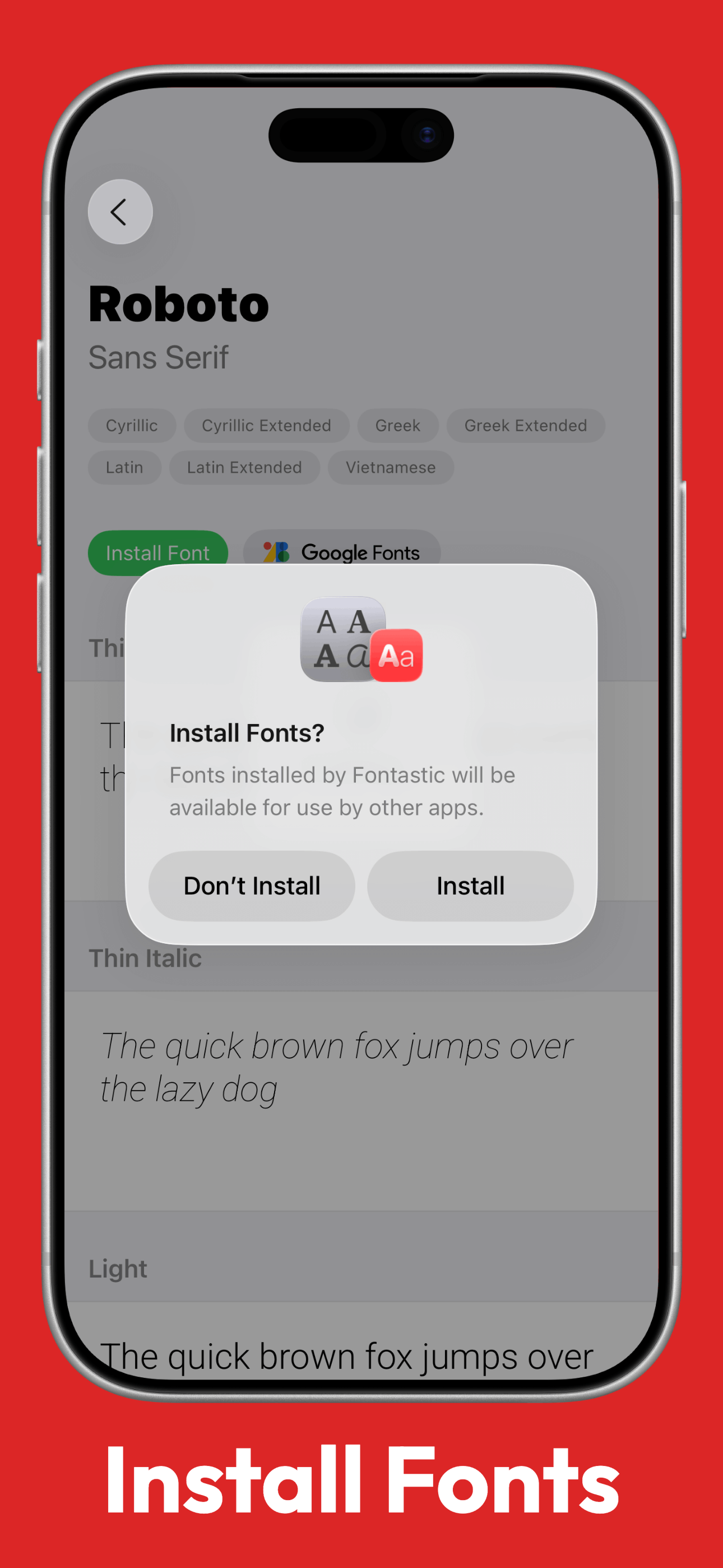 Fontastic - Install Fonts screenshot 4